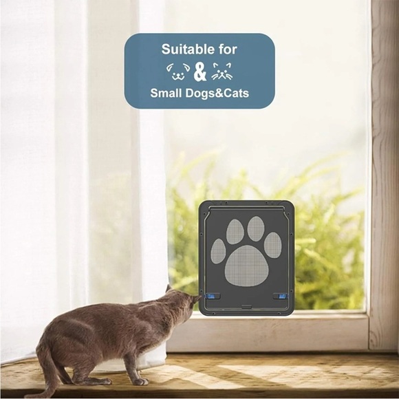 PETLESO Dog Door for Screen Door, PetAutomaticLock Dog Door for Screen Dog Door - Picture 3 of 7